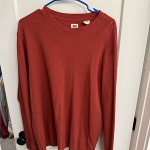 Levi's Brick Red Waffle Knit Top